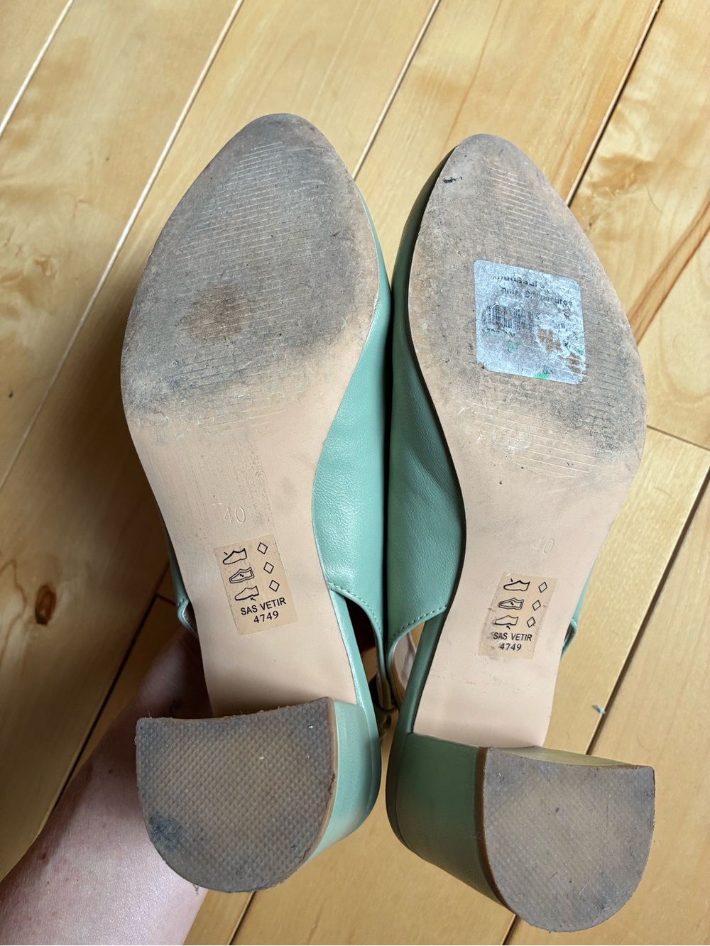Sage Green Slingback heels - Picture 9 of 9